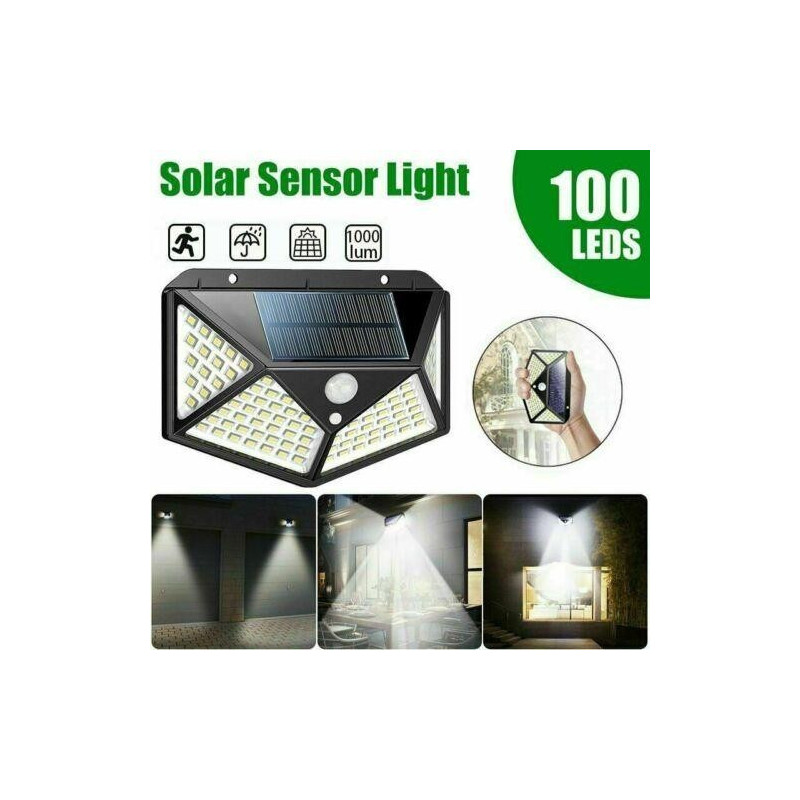 Lampa cu panou solar si senzor de miscare,100 LED
