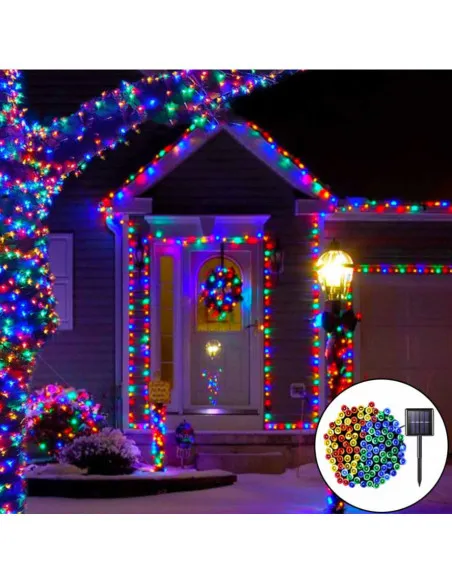 Set 2 x Instalatie LED pentru exterior cu incarcare solara