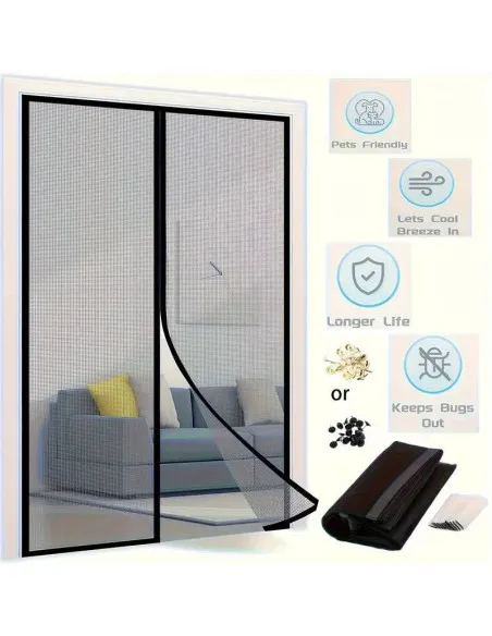 Set 3 perdele magnetice antiinsecte 190 x 100 cm