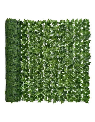 Gard artificial verde cu frunze, 300x100cm