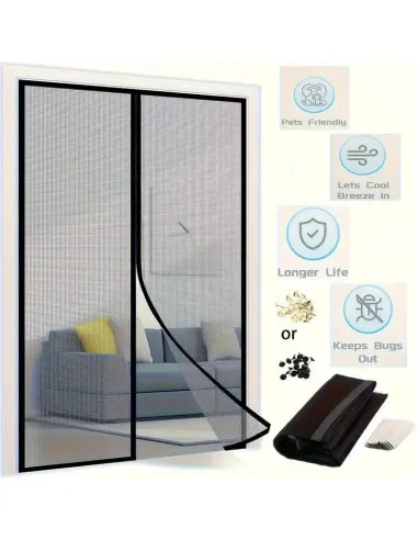 Set 3 perdele magnetice 210x100 antiinsecte
