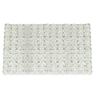 Gard artificial cu flori 100x100 cm, alb 2