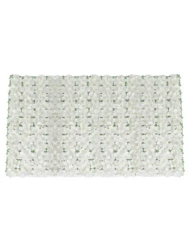 Gard artificial cu flori 100x100 cm, alb
