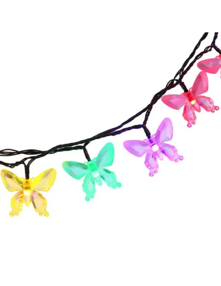 Instalatie solara 50 LED fluturi Fairy, multicolor