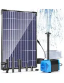Pompă Solară Fântână POPOSOAP 12W, 160GPH, 4 Duze