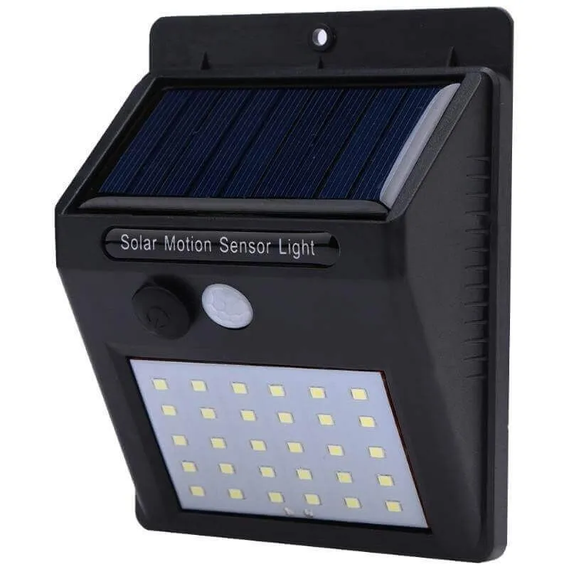 Lampa 30 LED, incarcare solara si senzor miscare