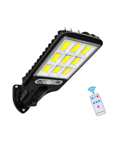 Set 5 x Lampi Solare de Perete cu 72 LED-uri COB, 50W, 3 Moduri de Functionare, Telecomanda, Senzor de Miscare si Lumina