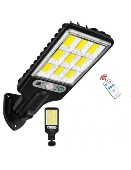 Set 5 Lămpi Solare de Perete, 72 LED-uri COB, 50W, Senzor de Mișcare, Telecomandă, 3 Moduri, IP65