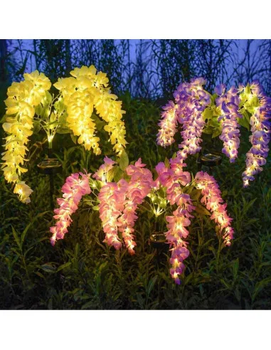 Lampa Solara LED Wisteria, 70 cm, Lumină Albă Caldă, IP65, diverse culori