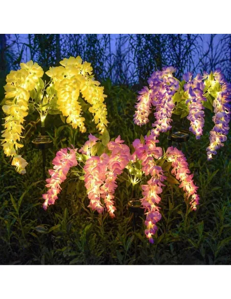 Lampa Solara LED Wisteria, 70 cm, Lumină Albă Caldă, IP65, diverse culori