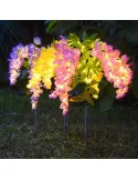 Set 2 Lămpi Solare LED Wisteria, 70 cm, Lumină Albă Caldă, IP65, diverse culori