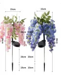 Set 2 Lămpi Solare LED Wisteria, 70 cm, Lumină Albă Caldă, IP65, diverse culori