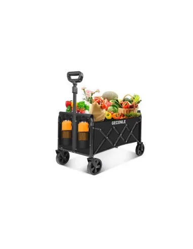 Cărucior Pliabil pentru Transport 100L, Suport Băuturi, Roți All-Terrain, Pliere Rapidă