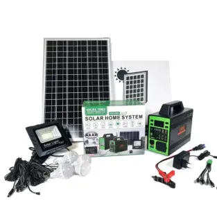 Kit sistem solar GD-150L , Invertor 220V 150W, Panou fotovoltaic 40W, cu 4 Becuri si Proiector LED