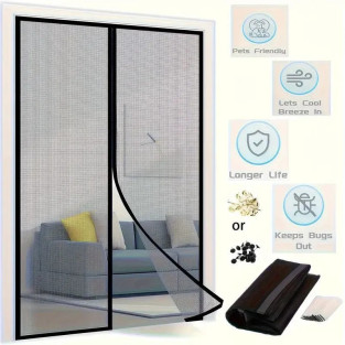Set 3 perdele magnetice 210x100 antiinsecte