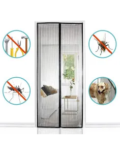 Set 3 Perdele Magnetice Antiinsecte, 210x100 cm, Închidere Automată, Montaj fără Scule 2