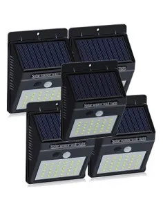 Set 5 Lampi Solare cu 30 LED, senzor de miscare
