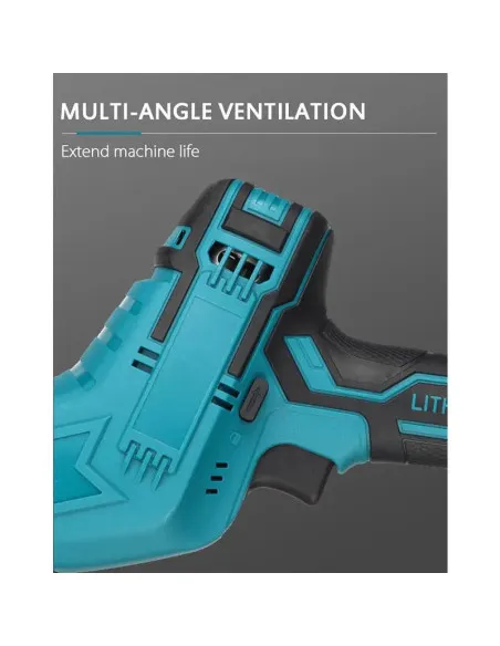 Fierăstrău Sabie cu Acumulator 24V, 2 Acumulatori + 4 Lame Incluse, 0-3100 RPM, Geantă Transport