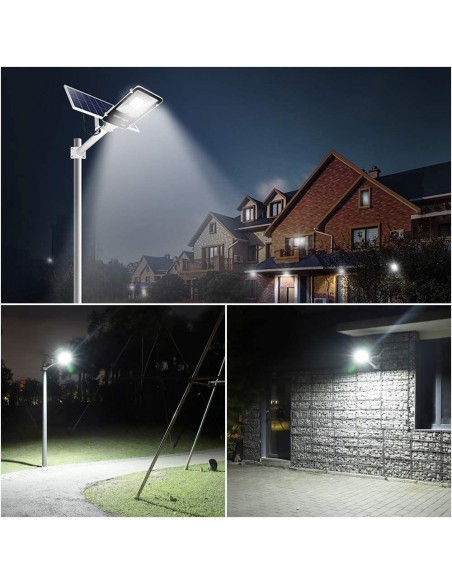 Lampa stradala LED cu panou fotovoltaic, suport de prindere si