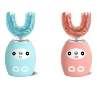 Periuta de dinti electrica pentru copii, forma de U, cu incarcare USB, 4 trepte