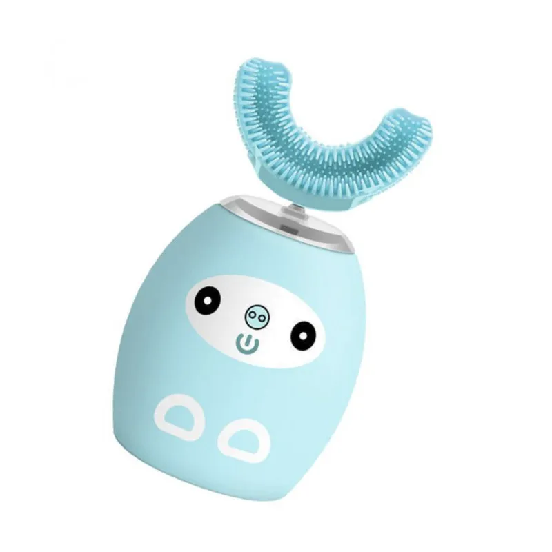 Periuta de dinti electrica pentru copii, forma de U, cu incarcare USB, 4 trepte