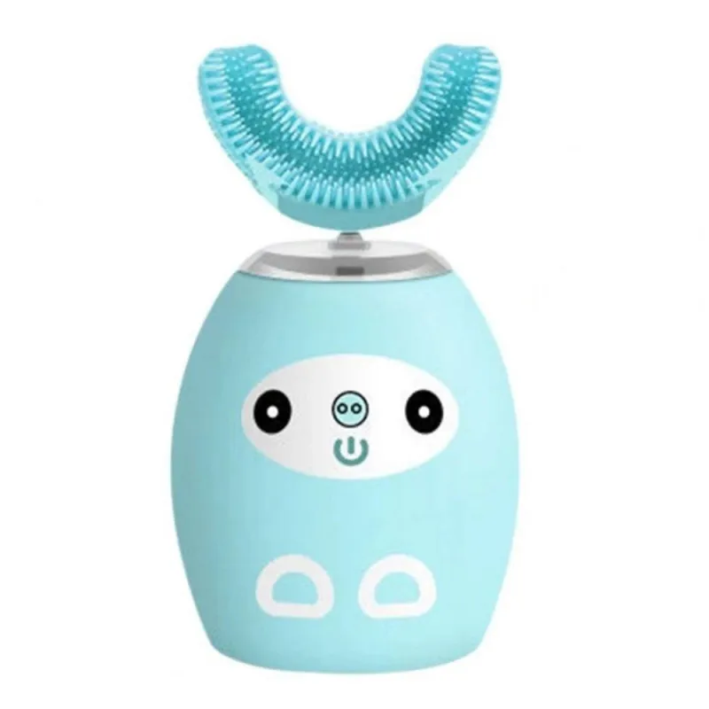 Periuta de dinti electrica pentru copii, forma de U, cu incarcare USB, 4 trepte