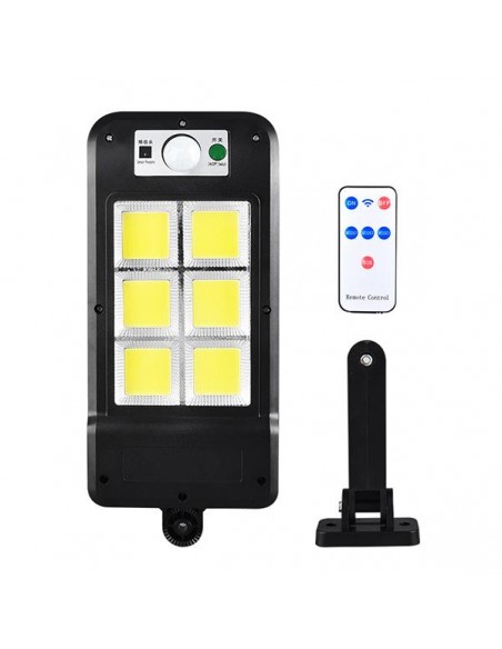 Set 4 x Lampa solara cu 6 celule, LED-uri COB si telecomanda