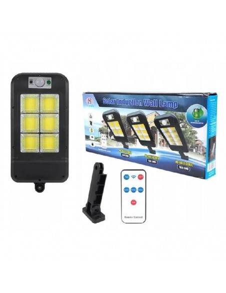Set 4 x Lampa solara cu 6 celule, LED-uri COB si telecomanda