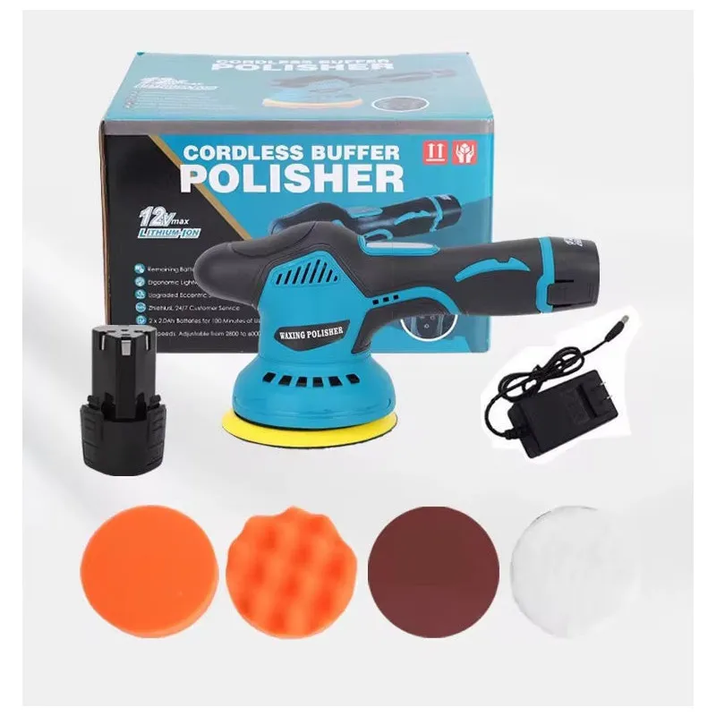 Aparat Polish Auto Portabil, 12V, Fără Fir, 2500-5000 RPM, 6 Viteze