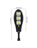 Lampa stradala solara, 90 LED COB, 3 moduri, telecomanda inclusa