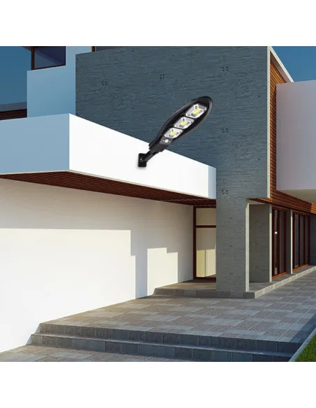 Lampa stradala solara, 90 LED COB, 3 moduri, telecomanda inclusa