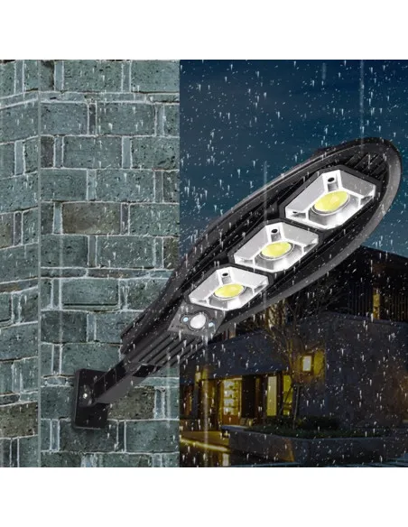 Lampa stradala solara, 90 LED COB, 3 moduri, telecomanda inclusa
