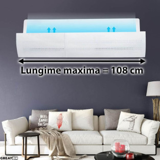 Deflector aer condiționat reglabil 55-105 cm cu ventuze 2