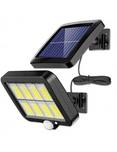 Set 4 x Proiector solar 160 LED 8 COB senzor de lumina si