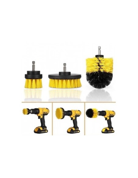Set 3 perii curatare cu adaptor pentru bormasina/autofiletanta