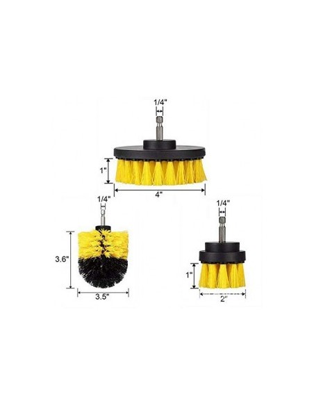 Set 3 perii curatare cu adaptor pentru bormasina/autofiletanta
