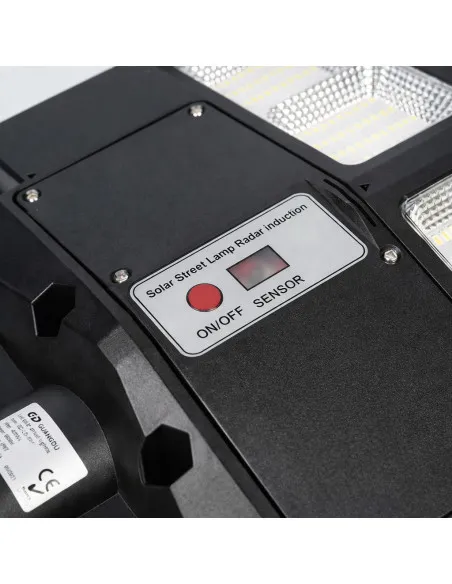 Lampă Solară Stradală Jortan 2400W, cu Panou Solar, Telecomandă și Suport, Iluminat Exterior LED