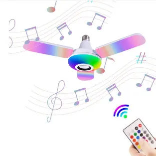 Lampa muzicala Bluetooth cu ventilator si