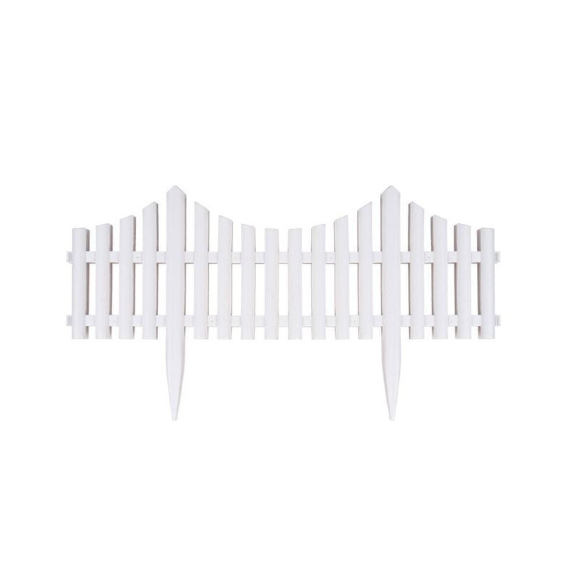 Set 5 garduri decorative din plastic, 60 x 32 cm, ALB