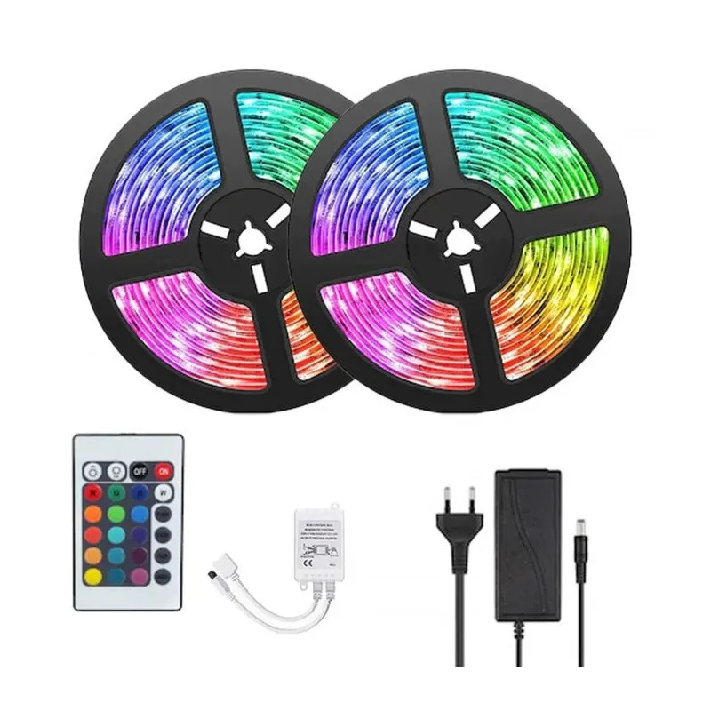 Set 3 x banda led rgb multicolor cu telecomanda, 5 metri