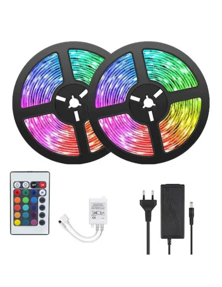 Set 3 x banda led rgb multicolor cu telecomanda, 5 metri