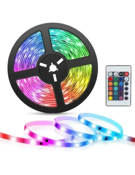 Set 3 x banda led rgb multicolor cu telecomanda, 5 metri