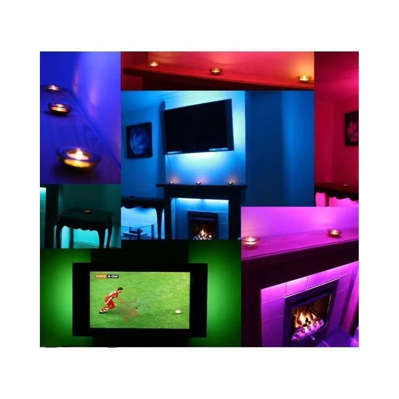 Set 3 x banda led rgb multicolor cu telecomanda, 5 metri
