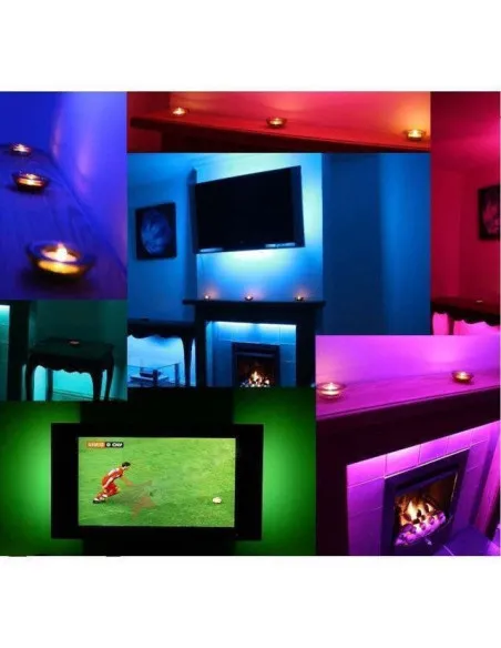 Set 3 x banda led rgb multicolor cu telecomanda, 5 metri