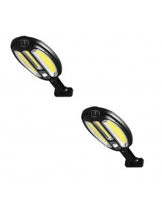 Set 2 x Lampa stradala 96 LED COB cu incarcare solara