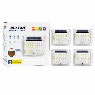 Set 4 Lămpi Solare 90 LED Jortan, Senzor de Mișcare, IP65, 1200mAh