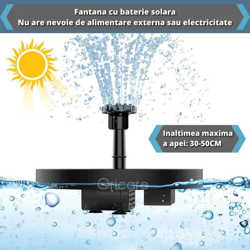 Fantana Arteziana Solara 6 Duze Acumulator IPX8