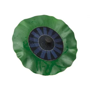 Fantana arteziana solara, model frunza de lotus, 6 duze, 1,4W/7V 2