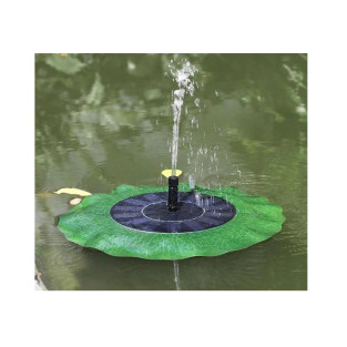 Fântână Arteziană Solară Plutitoare, Model Frunză de Lotus, 6 Duze, 1,4W/7V, Jet 50 cm 2