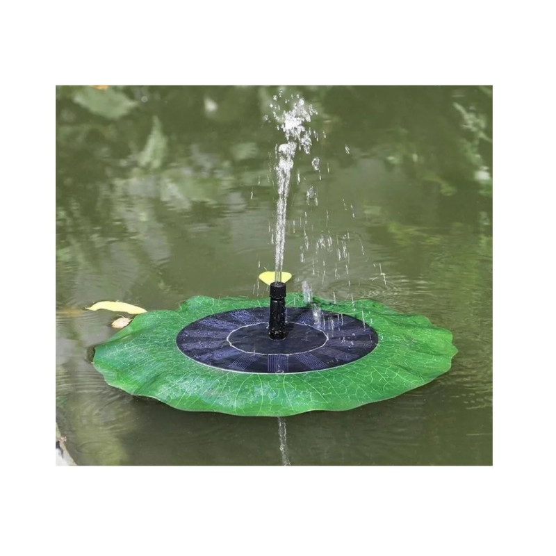 Fantana arteziana solara, model frunza de lotus, 6 duze, 1,4W/7V